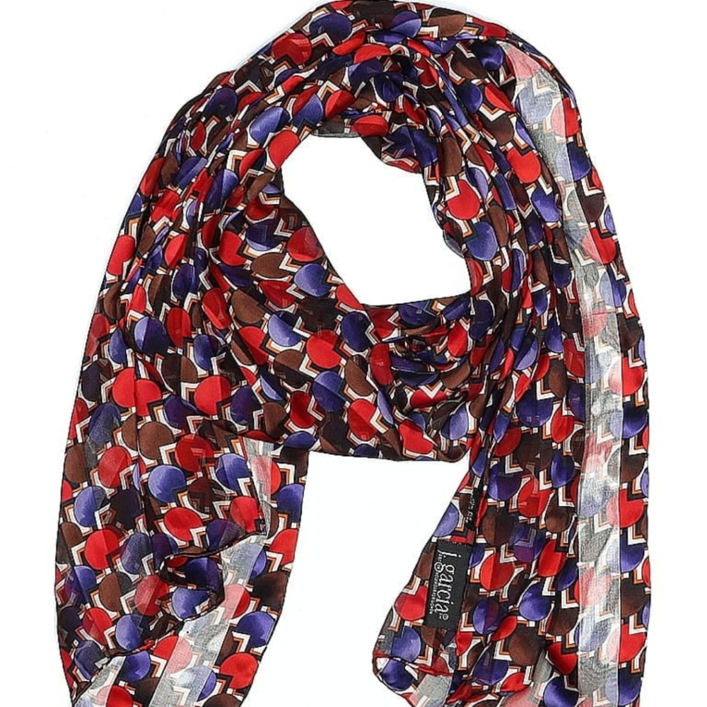 Colorful Geometric Scarf by J Garcia Silk